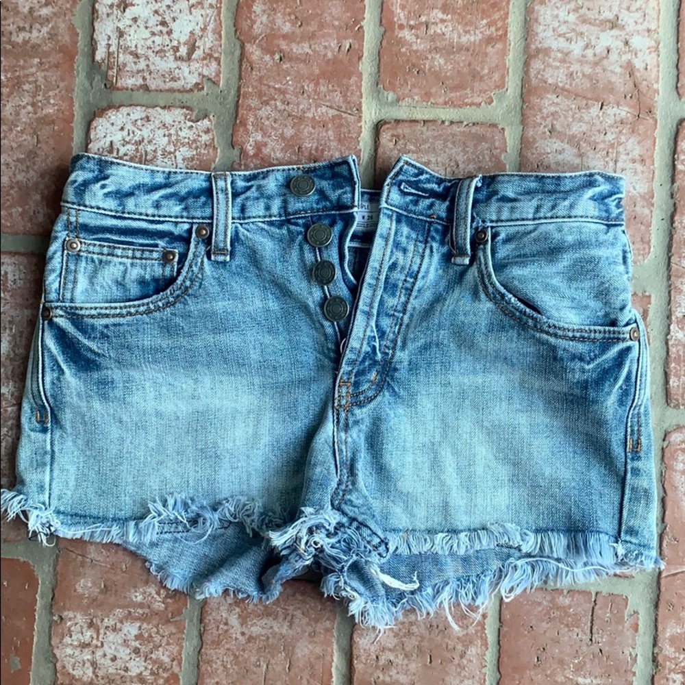 Free People jean shorts.